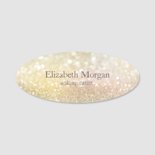 Elegant Simple Bokeh Name Tag