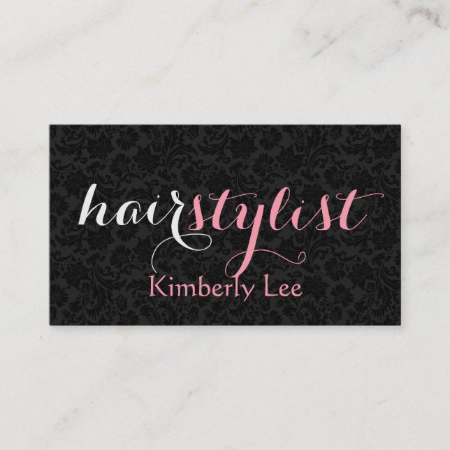 Elegant Simple & Bold HairStylist Business Card (Front)