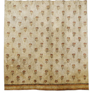 ELEGANT SIMPLE BYZANTINE MOSAIC FLOWERS Antique Shower Curtain