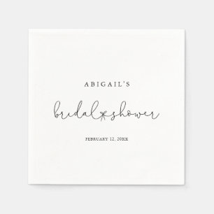 Elegant Simple Calligraphy Bridal Shower Napkins