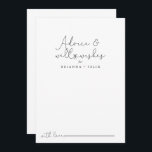 Elegant Simple Calligraphy Wedding Well Wishes  Advice Card<br><div class="desc">This elegant simple calligraphy wedding well wishes advice card is perfect for a rustic wedding. The simple and elegant design features classic and fancy script typography in black and white. These cards are perfect for a wedding, bridal shower, baby shower, graduation party & more. Personalise the cards with the names...</div>