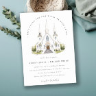 Elegant Simple Catholic Watercolor Church Wedding