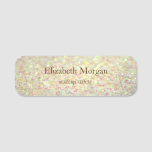 Elegant Simple Chic Colourful Bokeh Name Tag