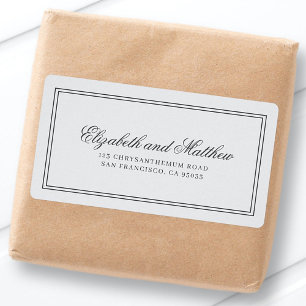 Elegant Simple Classic Wedding Return Address