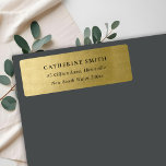ELEGANT SIMPLE CLEAN FAUX GOLD ADDRESS LABEL RETURN ADDRESS LABEL<br><div class="desc">If you need any further customization please feel free to message me on yellowfebstudio@gmail.com</div>
