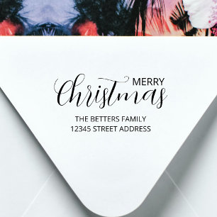 Elegant Simple Clean Sage Green Christmas Self-inking Stamp