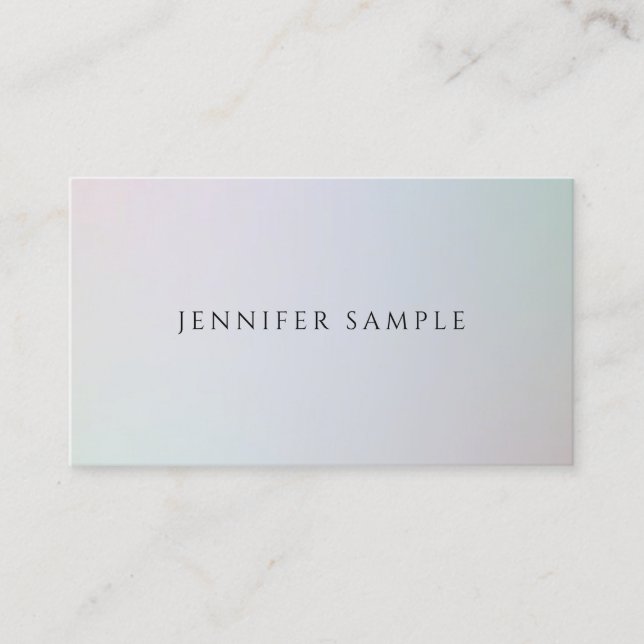 Elegant Simple Colourful Background Modern Templat Business Card (Front)