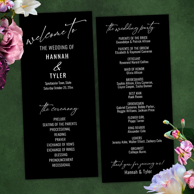 Elegant Simple Contemporary Typography Black Program (Creator Uploaded)