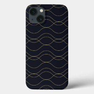 Elegant, simple, cool, trendy wavy illustration iPhone 13 case