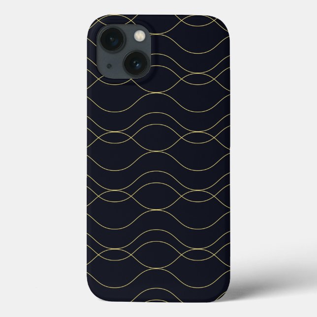 Elegant, simple, cool, trendy wavy illustration Case-Mate iPhone case (Back)