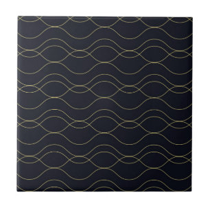 Elegant, simple, cool, trendy wavy illustration ceramic tile