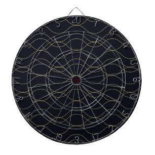 Elegant, simple, cool, trendy wavy illustration dartboard