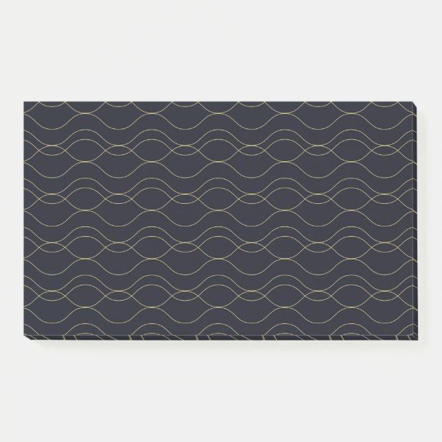 Elegant, simple, cool, trendy wavy illustration post-it notes (Front)