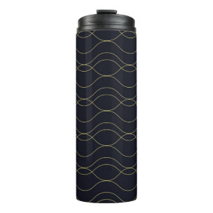 Elegant, simple, cool, trendy wavy illustration thermal tumbler
