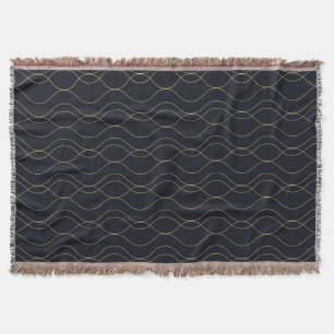 Elegant, simple, cool, trendy wavy illustration throw blanket