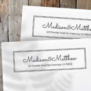 Elegant Simple Cursive Script Return Address Label
