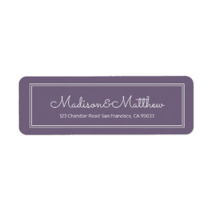 Elegant Simple Cursive Script Return Address Label