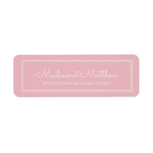 Elegant Simple Cursive Script Return Address Return Address Label
