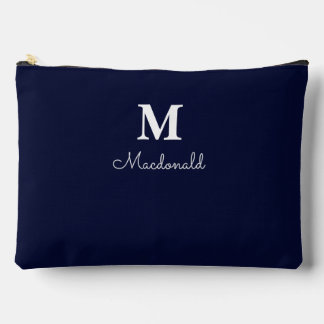 Elegant Simple Custom Monogram  Accessory Pouch