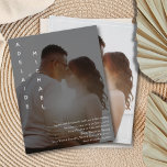 Elegant Simple Custom Photo Wedding Invitation<br><div class="desc">Modern Elegant Simple Custom Photo Wedding Invitation. Personalise this chic minimalist photo invitation with your own photo and wedding details.  Contact us if you need some assistance:  yourstyle@pgco-designs.com</div>