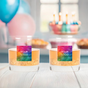 Elegant Simple Custom Your Logo Here Personalised Whiskey Glass