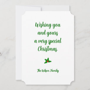 Elegant & Simple Customised Holiday Greeting Card