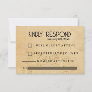 Elegant Simple Cute Grey 20th Birthday RSVP Card