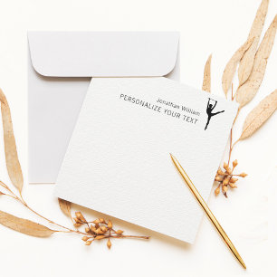    Elegant Simple Dancer Retro Personal Stationery Card