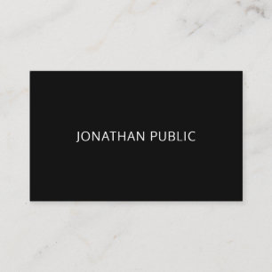 Elegant Simple Design Black White Template Modern Business Card
