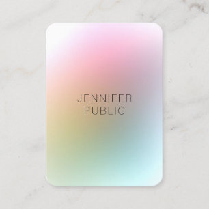 Elegant Simple Design Colourful Modern Trendy Business Card