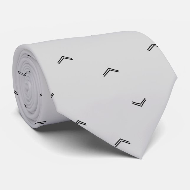 Elegant simple design grey pattern for him tie (Rolled)
