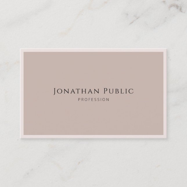 Elegant Simple Design Modern Template Luxury Top Business Card (Front)