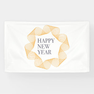 Elegant, simple design of "Happy New Year" Banner