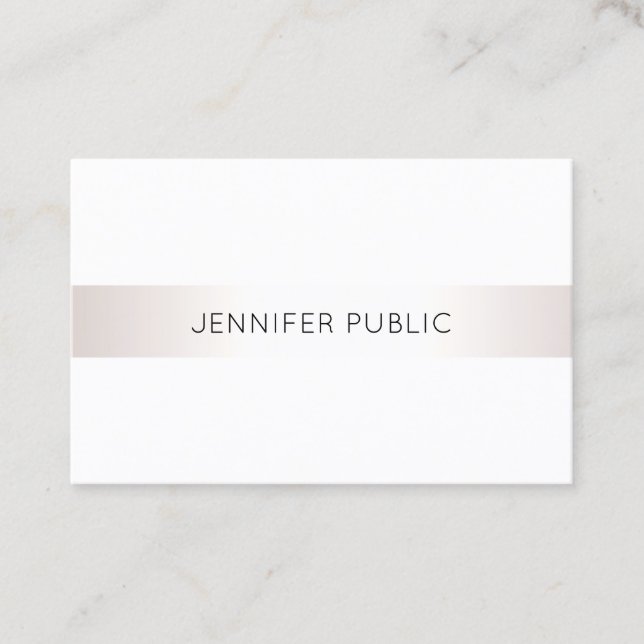 Elegant Simple Design Professional Modern Plain Business Card (Front)