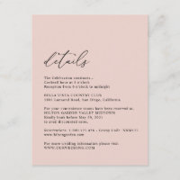 Elegant Simple Dusty Rose Wedding Details