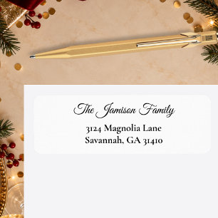 Elegant Simple Family Return Address Label