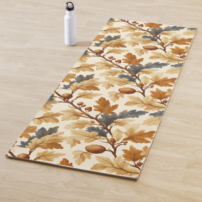 Elegant Simple Floral Pattern Yoga Mat (In Situ)