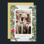Elegant Simple Frame Christmas Family 1 Photo Holiday Card<br><div class="desc">Elegant Simple Frame Christmas Family 1 Photo</div>
