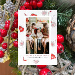 Elegant Simple Frame Christmas Family 1 Photo Holiday Card<br><div class="desc">Elegant Simple Frame Christmas Family 1 Photo</div>