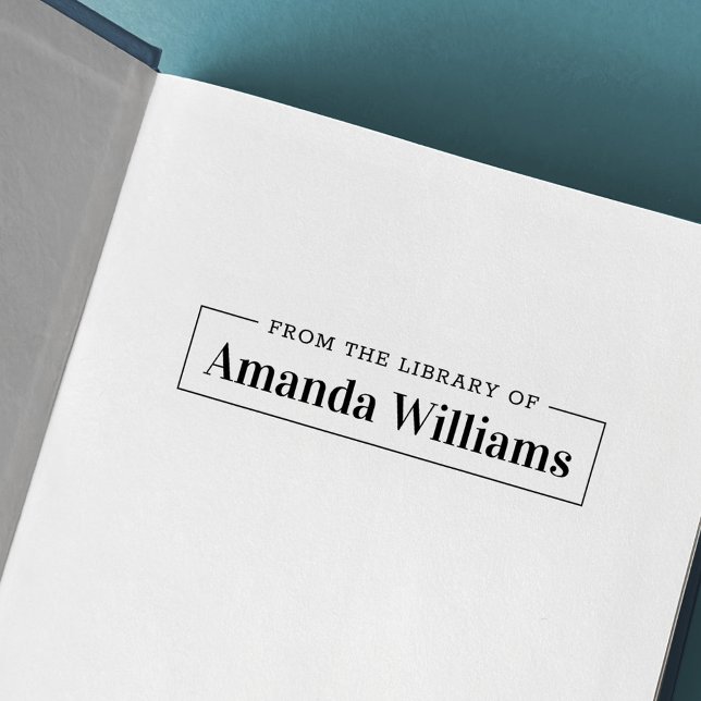 Elegant simple from the library of bookplate self-inking stamp (Creator Uploaded)