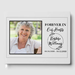 Elegant Simple Funeral Keepsake Mermorial  Guest Book
