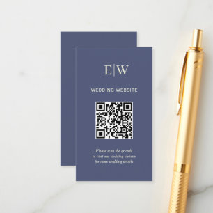 Elegant Simple Future Dusk with Monogram Wedding Enclosure Card
