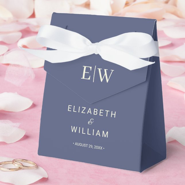 Elegant Simple Future Dusk with Monogram Wedding Favour Box (Wedding)