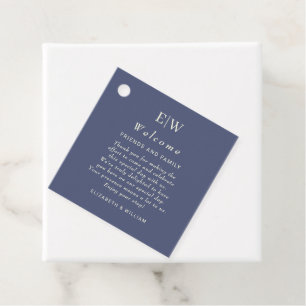 Elegant Simple Future Dusk with Monogram Wedding Favour Tags