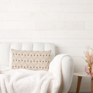 Elegant Simple Geometric Christmas Design Lumbar Cushion