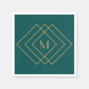 Elegant simple gold geometric Art Deco design Napkin