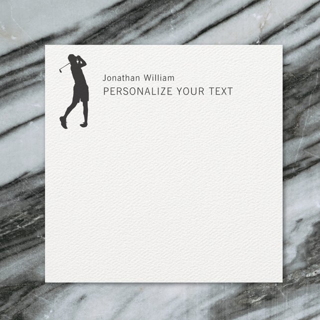     Elegant Simple Golf Player Personal Stationery Card (Creator Uploaded)