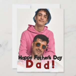 Elegant Simple Happy Father's day, For Dad Photo Holiday Card