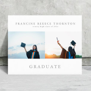 Elegant Simple High School Grad Announcement