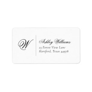 Elegant Simple Initial Address Label
